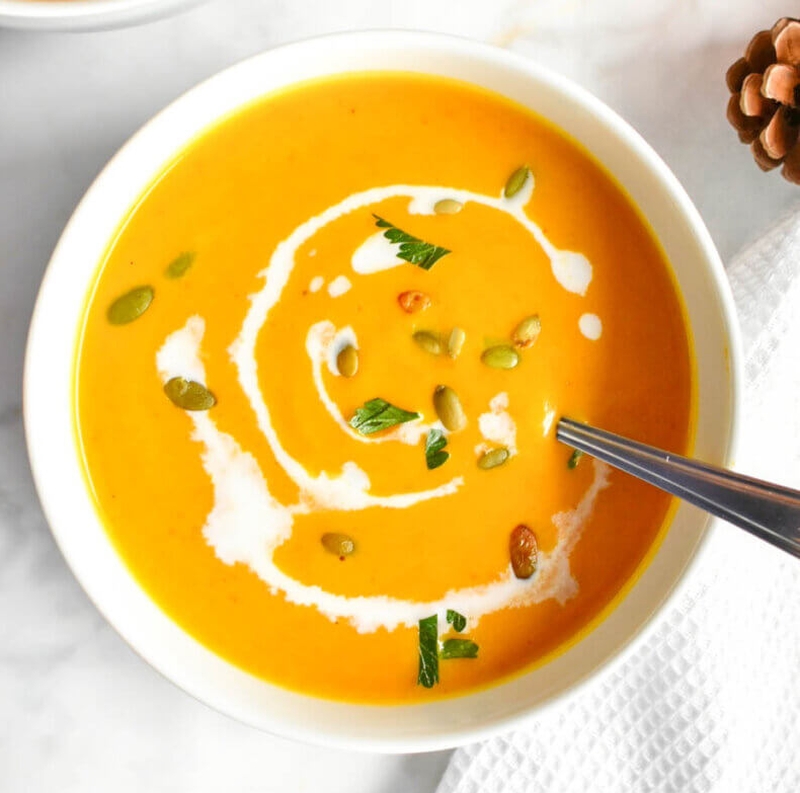 Creamy Pumpkin Soup Halloween 