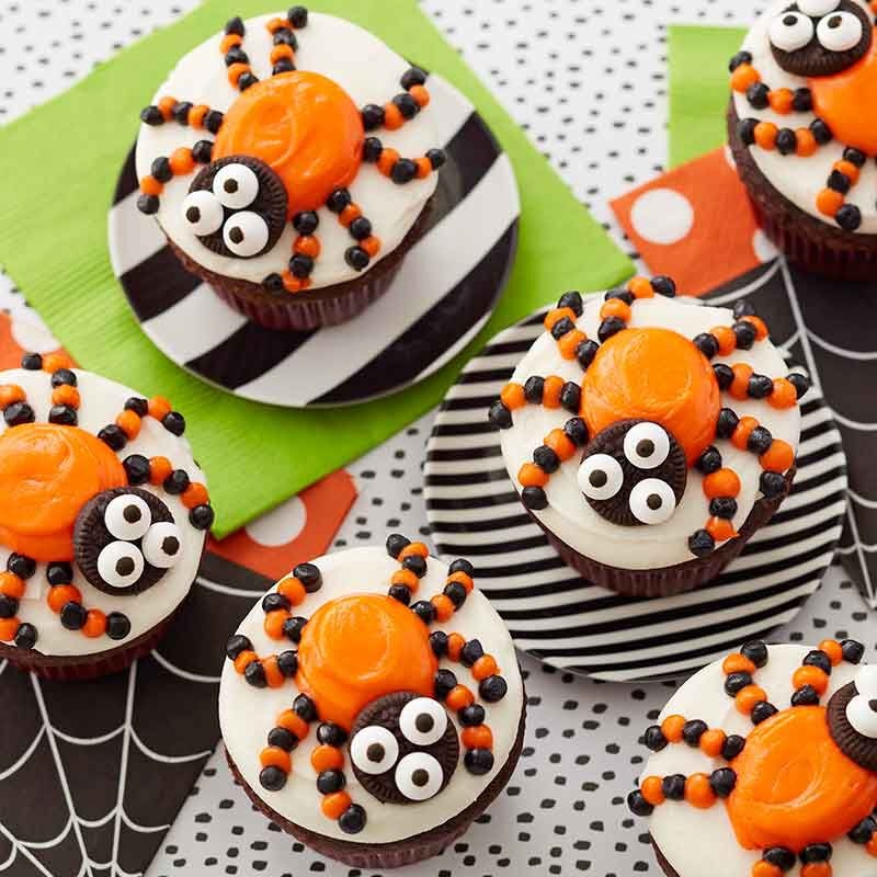 Creepy Spider Cupcakes