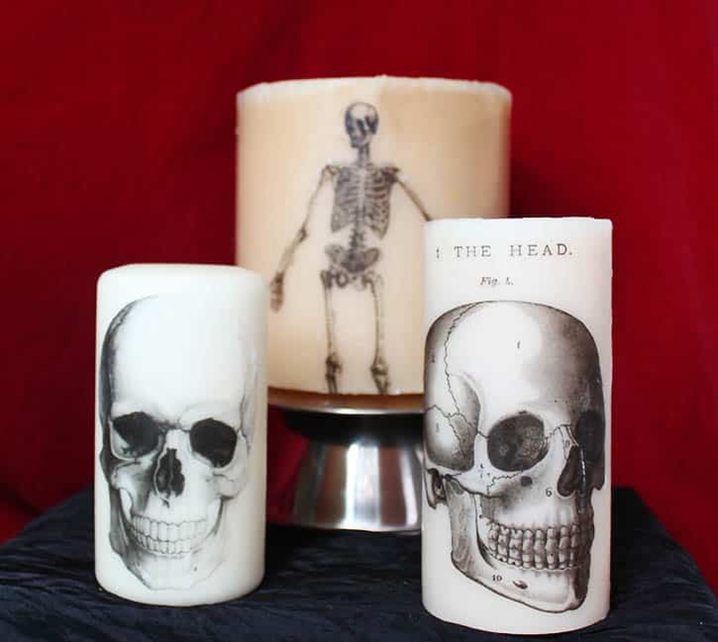 DIY Printed Halloween Candles