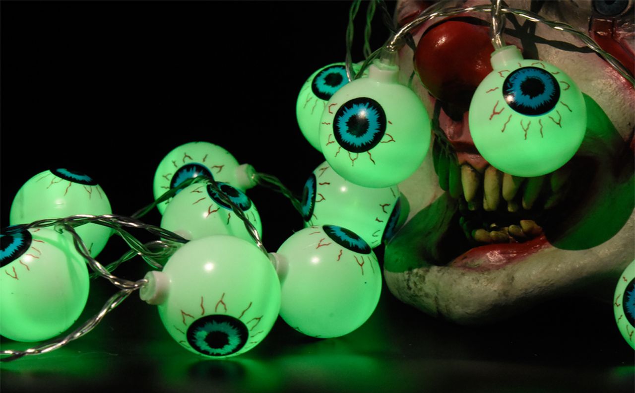 Eyeball string lights for Halloween 