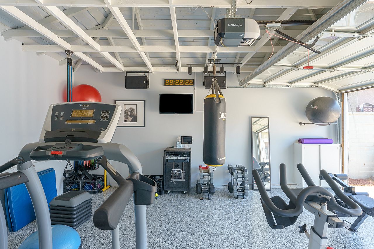 Garage converted into home gym is not for everyone