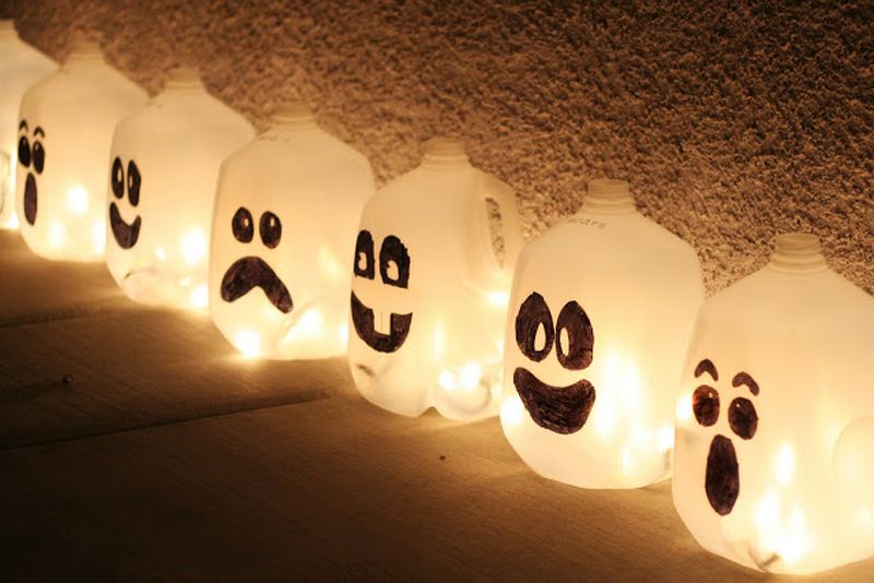 Glowing Ghost From Plastic Milk Jugs by Eighteen25