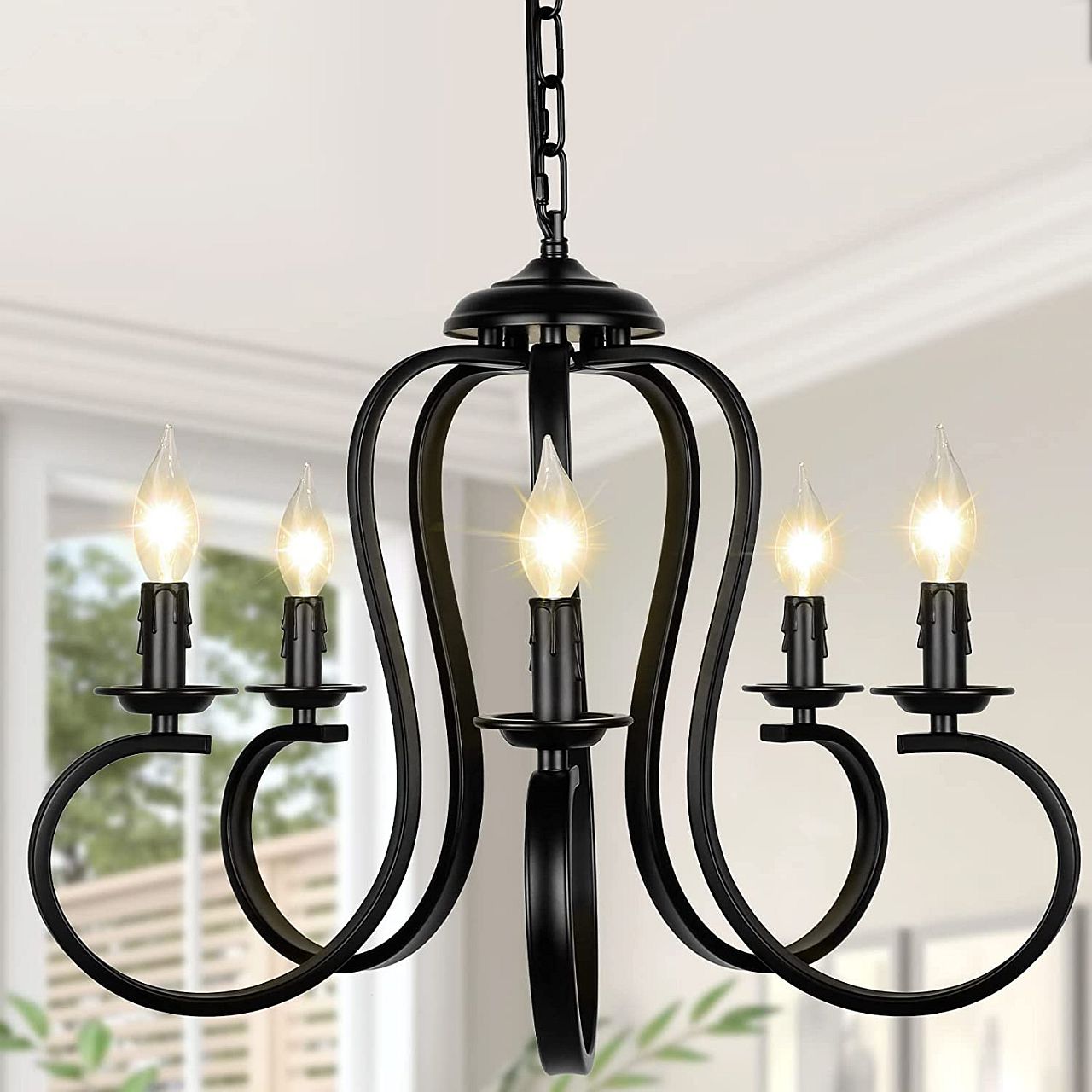 Gorgeous 5-Light Chandelier is perfect for the modern dining room