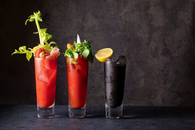 Halloween Bloody Mary Shooters