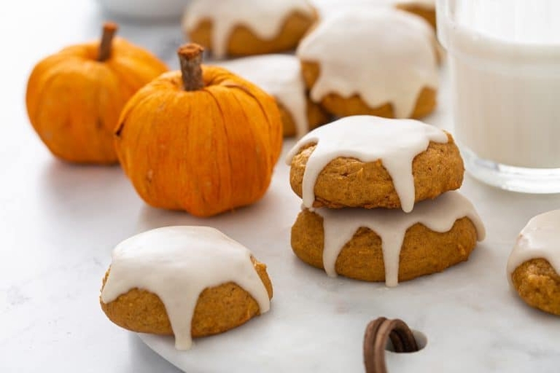 Iced Pumpkin Cookies Halloween 