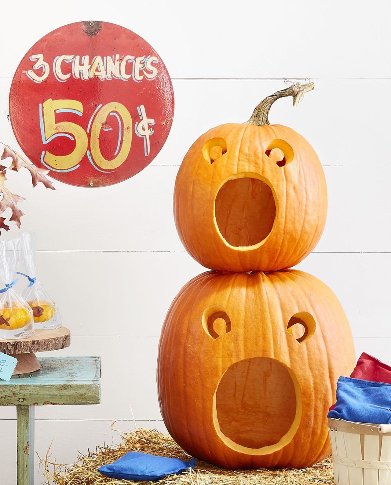 Kid-Friendly Halloween Party Games - Bean-Bag Toss Pumpkins
