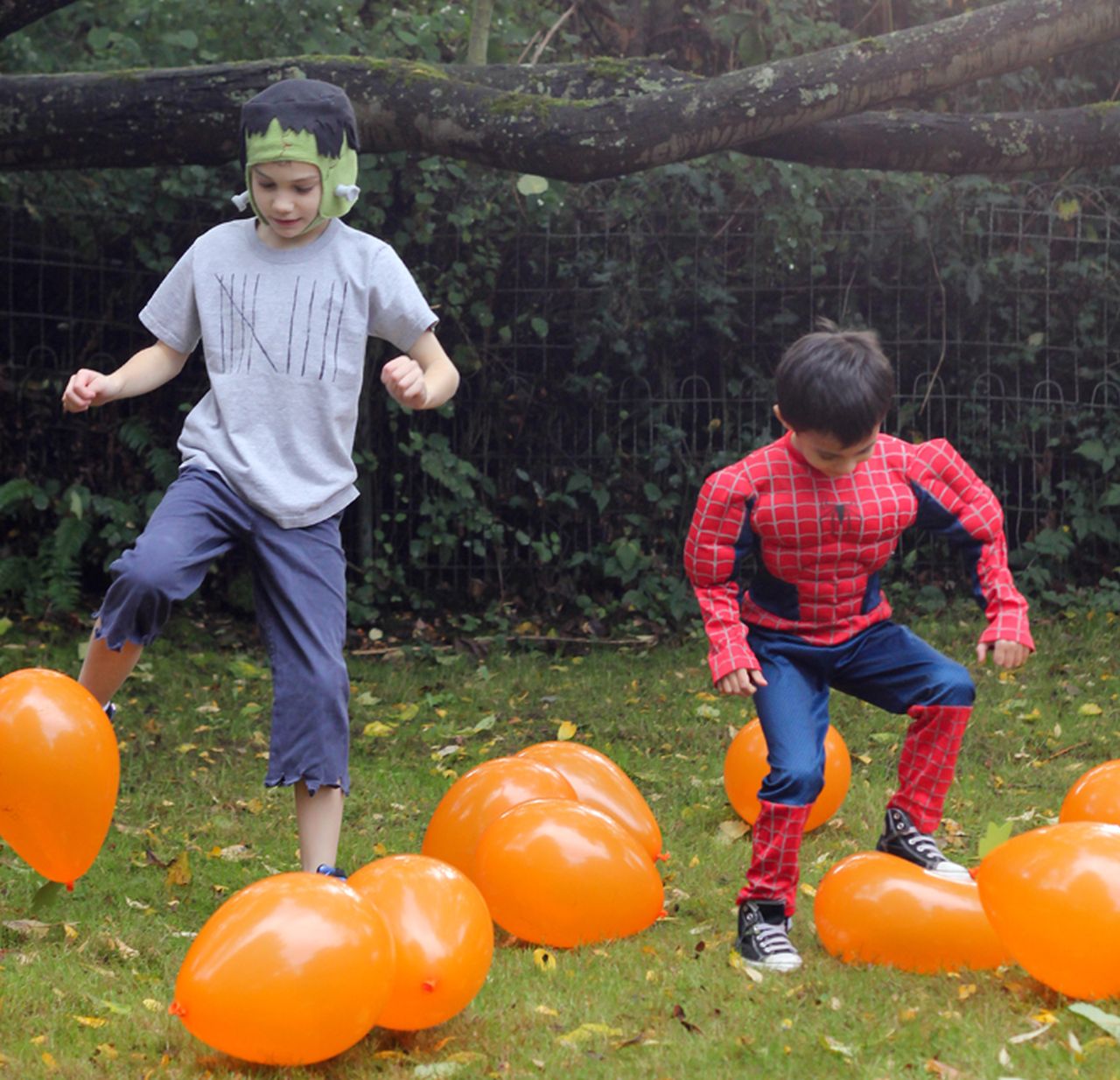 Kid-Friendly Halloween Party Games - Pumpkin Patch Stomp