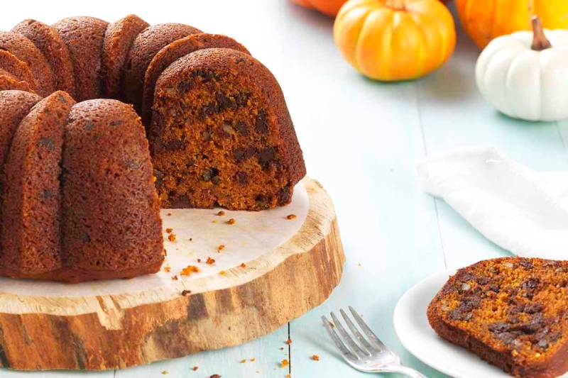 Pumpkin Chocolate Chip Cake Halloween 