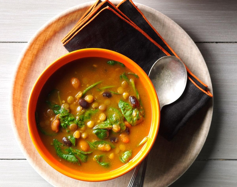 Pumpkin Lentil Soup Halloween 