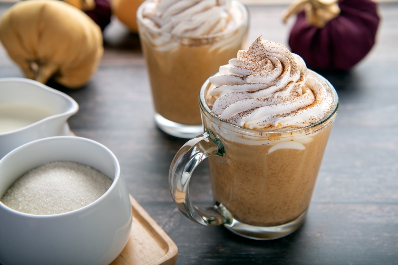 Pumpkin Spice Latte Halloween Beverage 