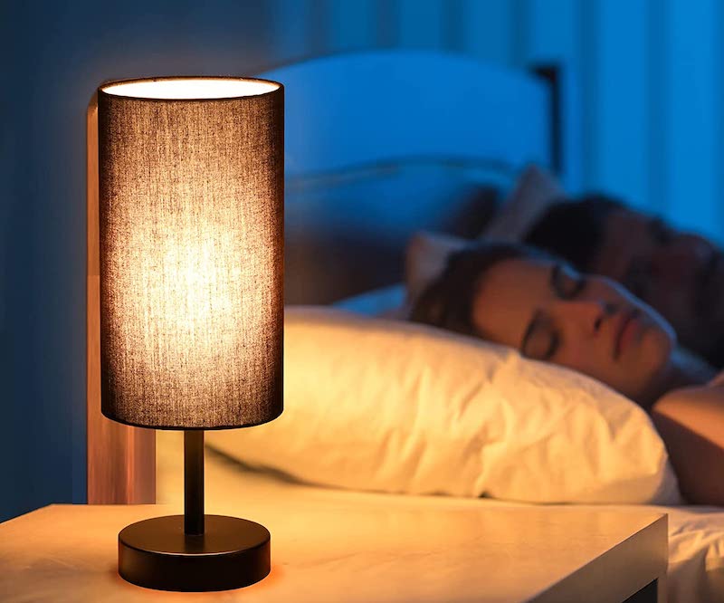 bedside table lamp with USB port