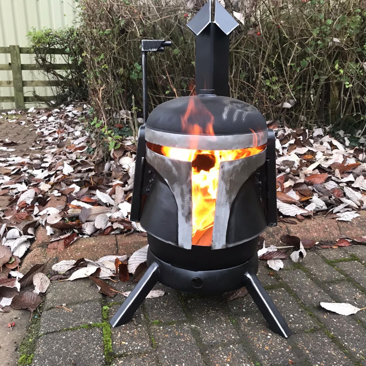 Boba Fett Helmet wood burner by Alex Dodson