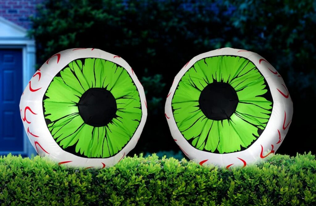 Huge Halloween Inflatable Green Eyeball 