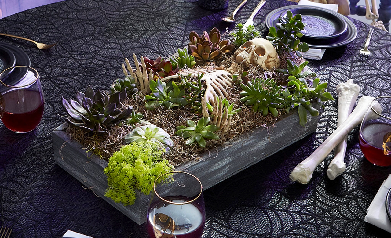 Halloween Coffin table centerpiece