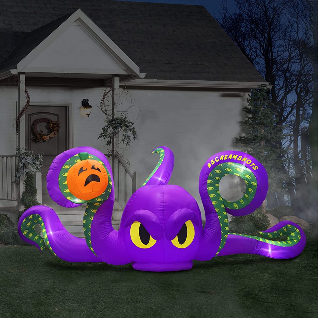 Halloween Inflatables Giant Octopus with Pumpkin