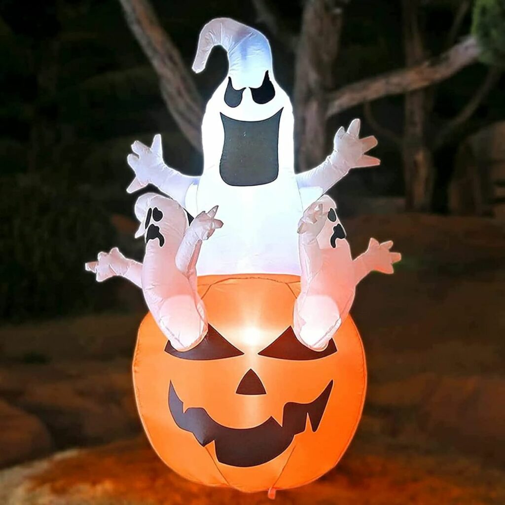 Halloween Pumpkin inflatable with ghosts