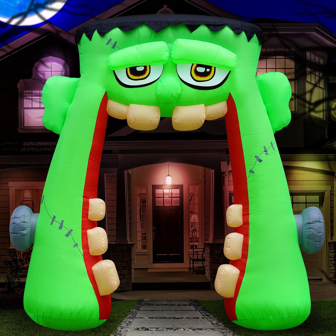 Holidayana 10 ft Halloween Inflatable Monster Mouth Archway Yard Decoration