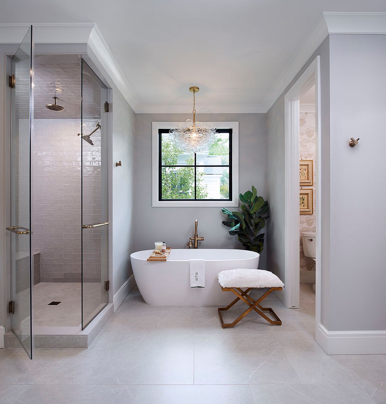 Make the freestanding bathtub the focal point of your bathroom