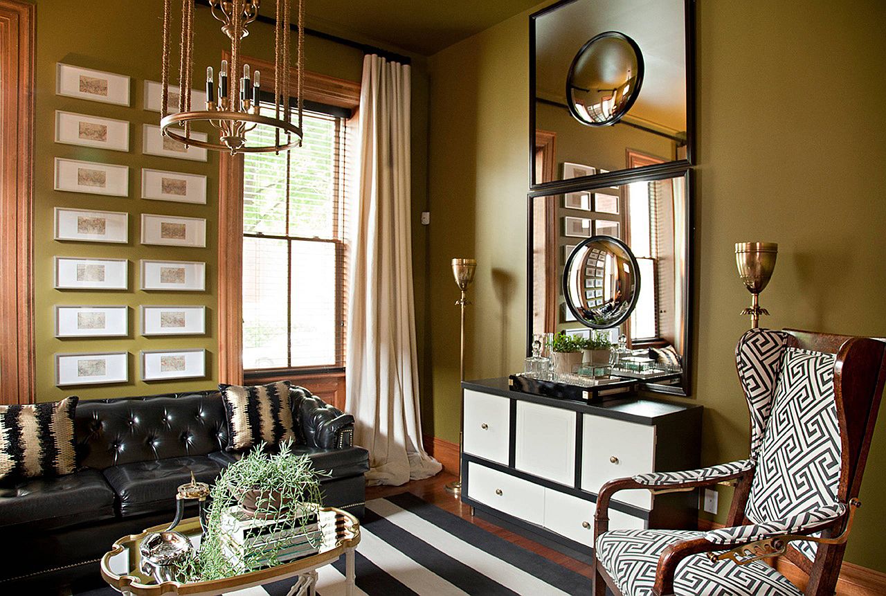 Mirrored finishes are perfect for the small living room