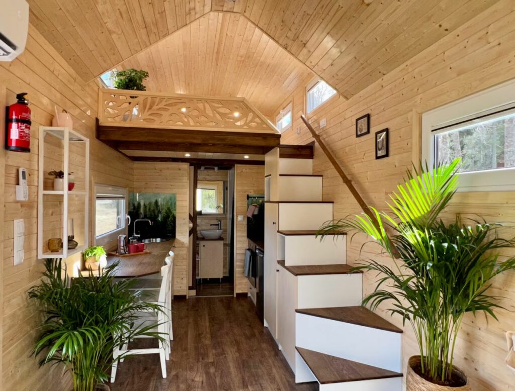 Sunshine Tiny House has Swedish Roots, Cozy and Lighted Interior