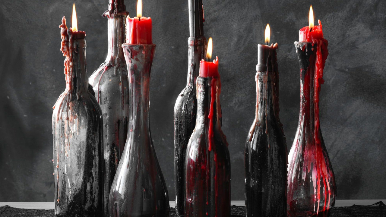 Wine Bottle Candle Holders