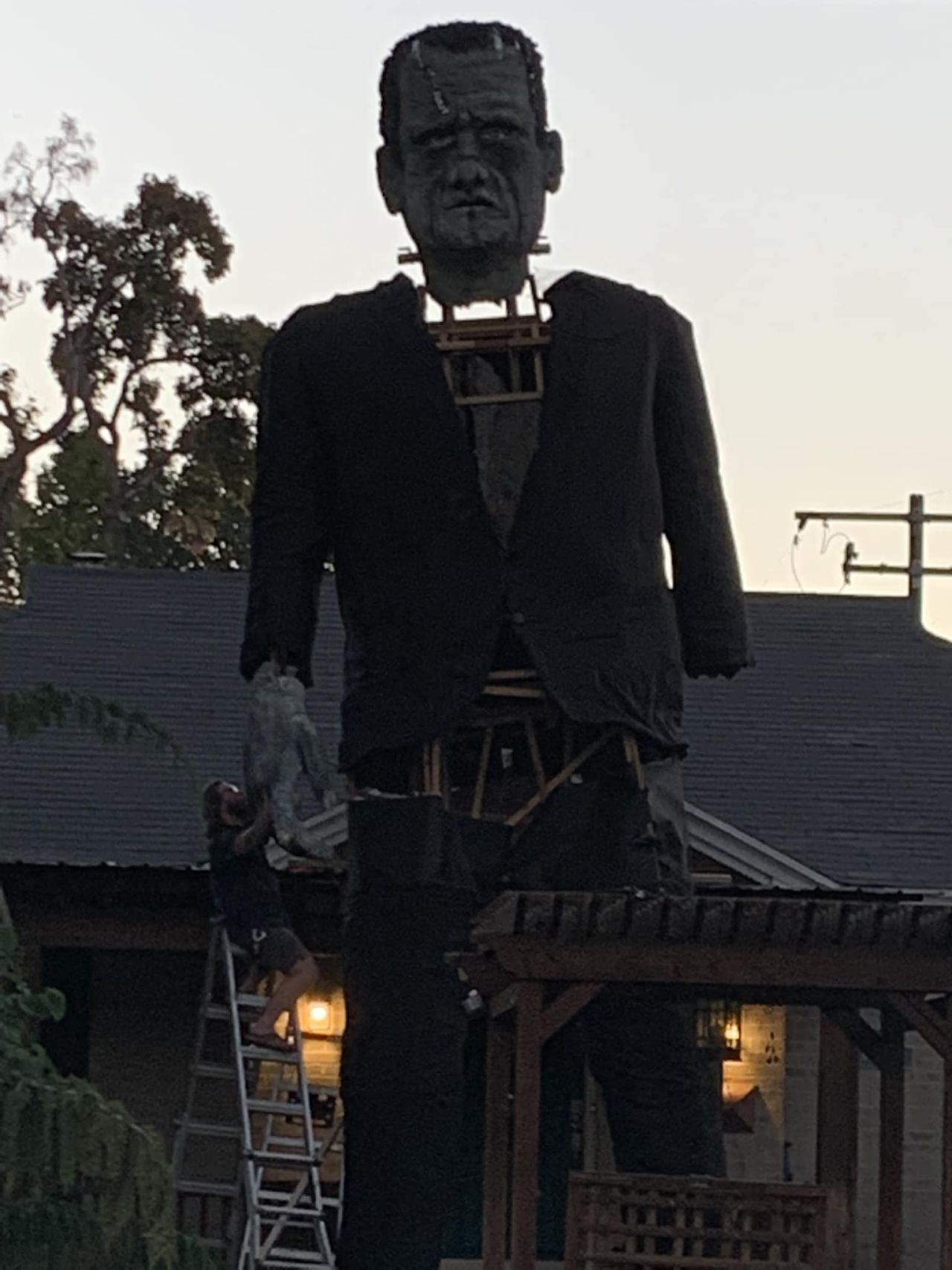 30ft Tall Frankenstein Halloween display