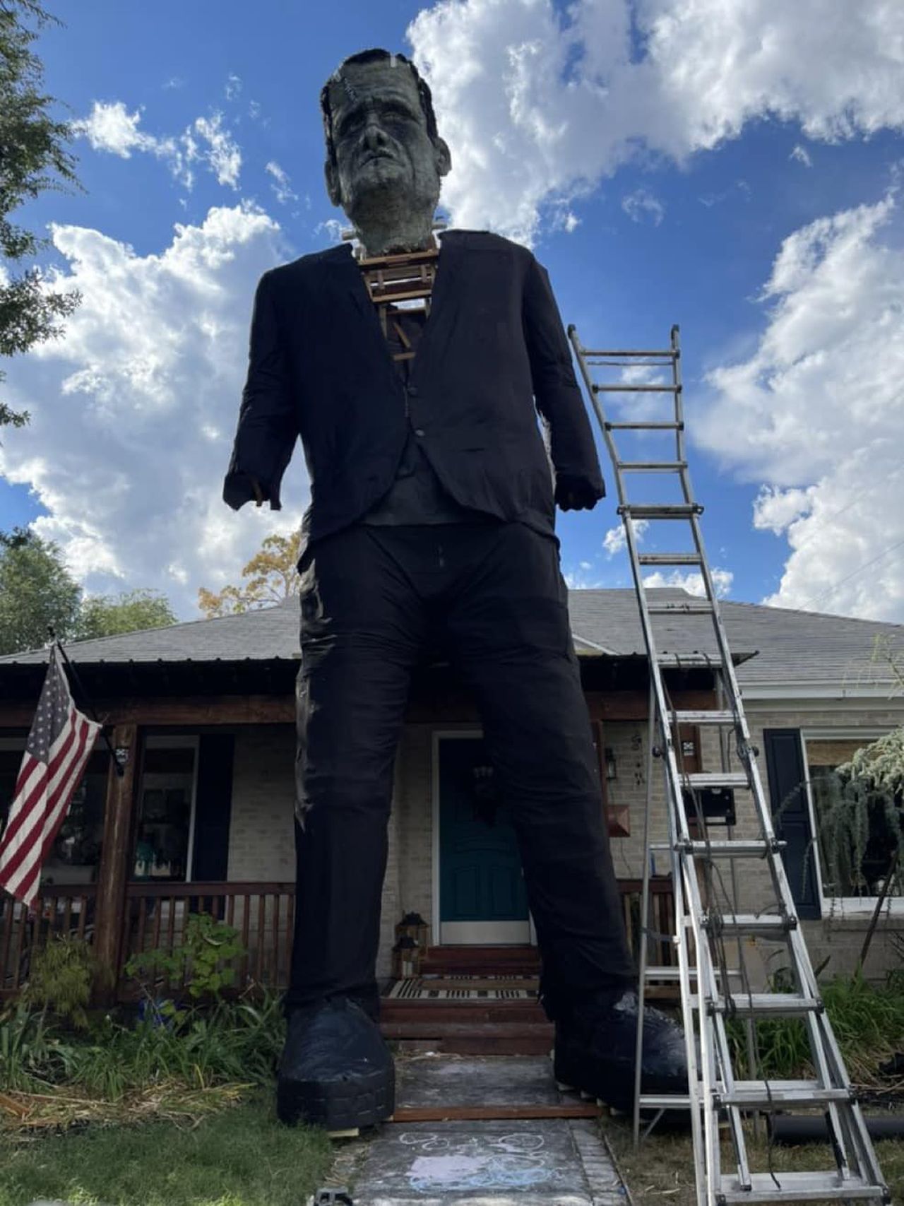 30ft Tall Frankenstein Halloween display