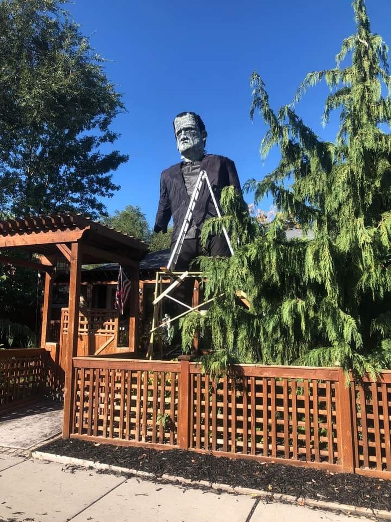 30ft Tall Frankenstein Halloween display