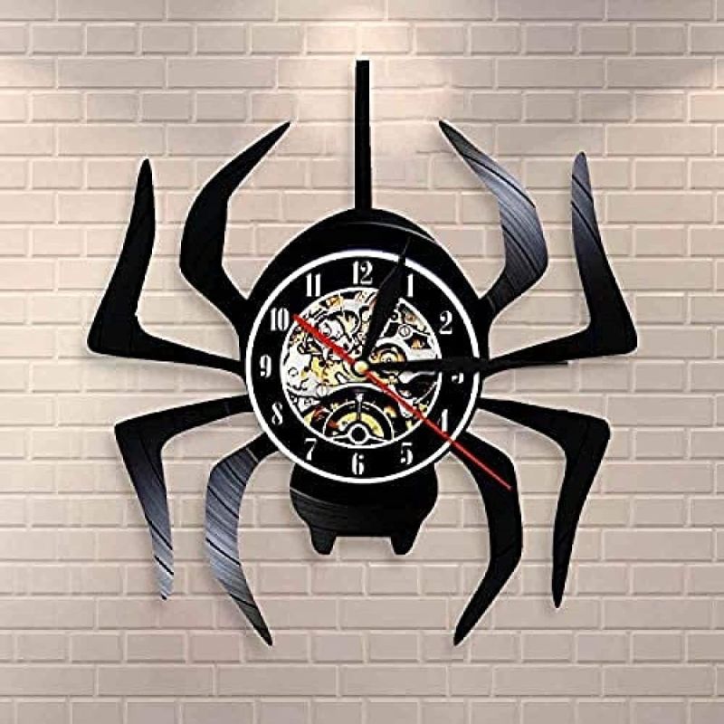 Black Widow Spider Art Wall Clock