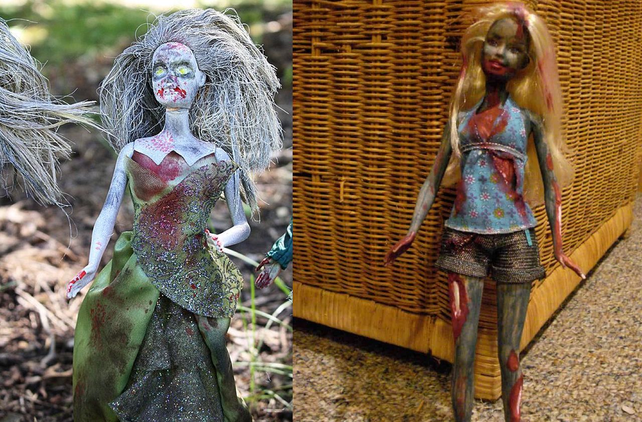 Creepy barbie decoration for Halloween