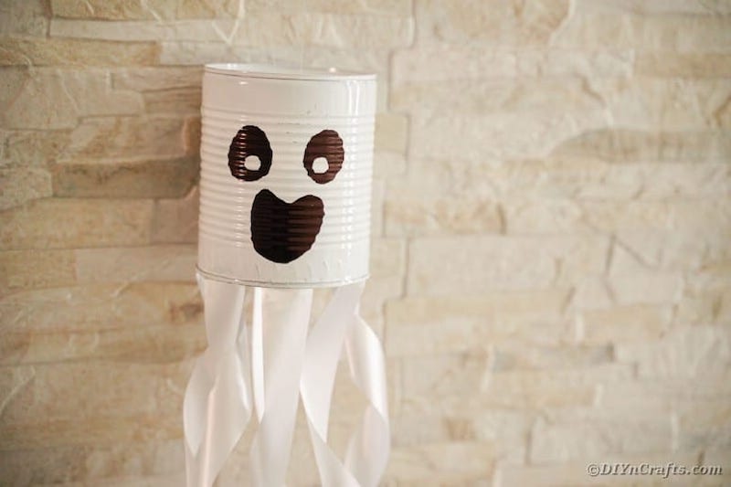 Tin Can Hanging Ghost Halloween 