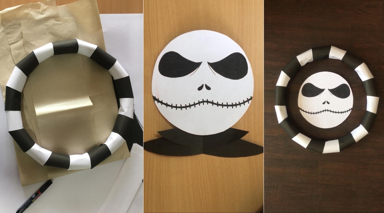 DIY Jack Skellington Halloween Wreath