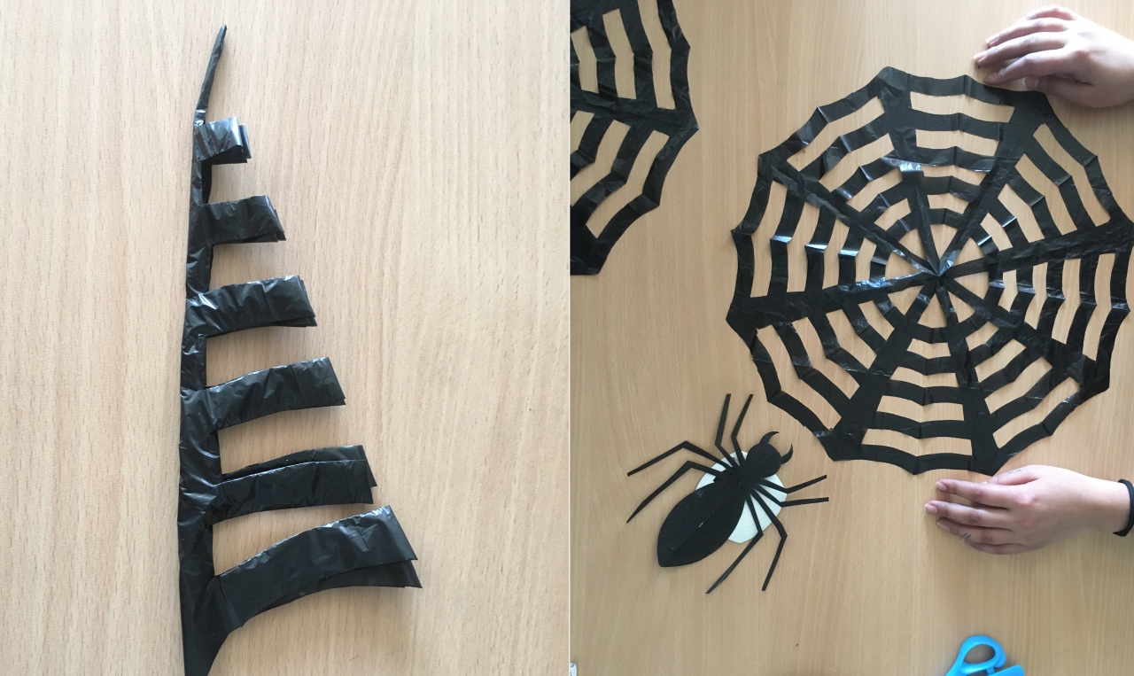 Diy Trash Bag Spider