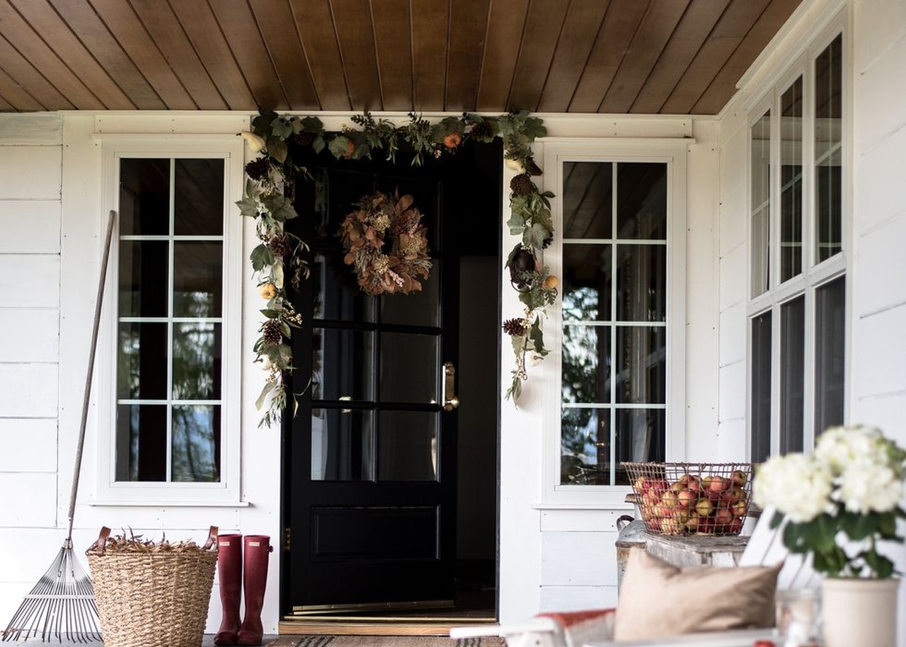 Fall Porch Decorating Ideas - Adorn the Front Door