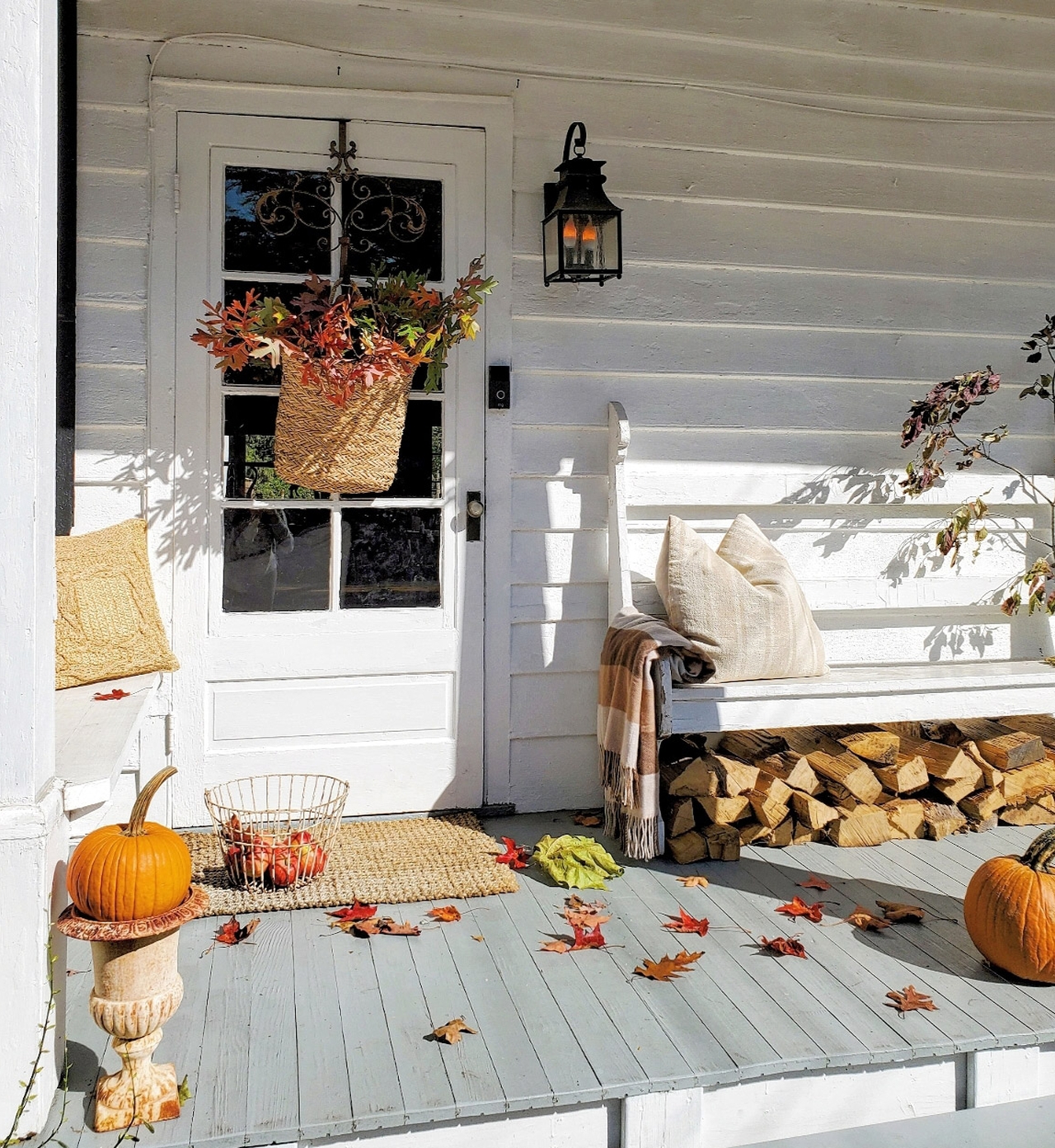 Fall Porch Decorating Ideas - Cozy Fall Setup