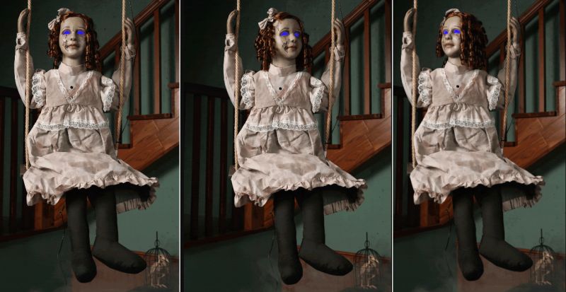 Swinging Halloween doll 