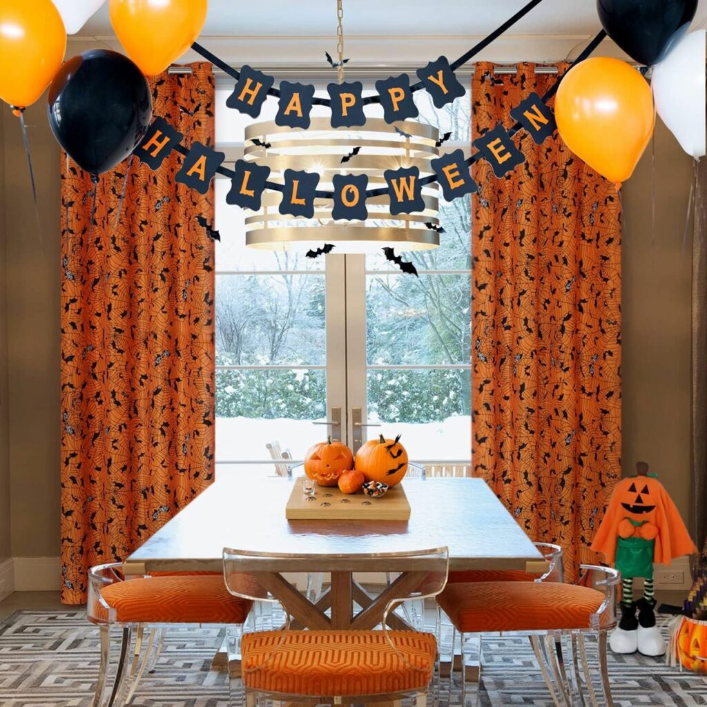 Halloween curtains for living room decor new 1