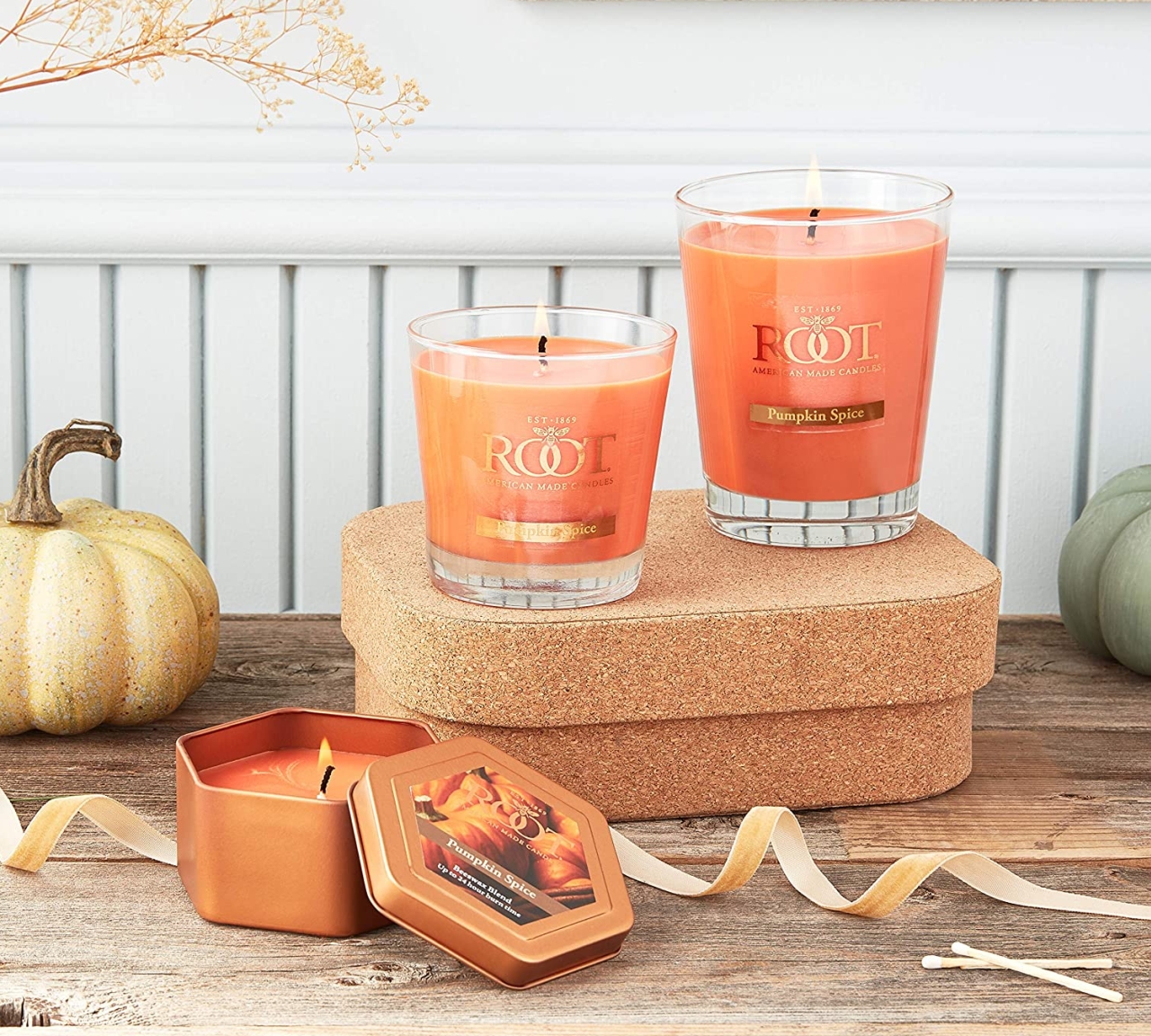 Thymes - Heirlum Pumpkin Votive Candle at