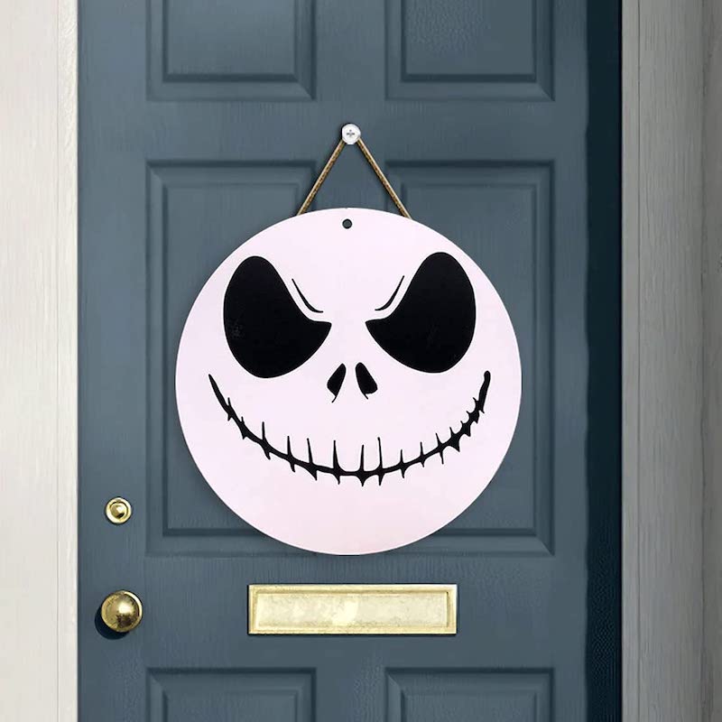 The Nightmare Before Christmas Halloween Decorations wood door sign 