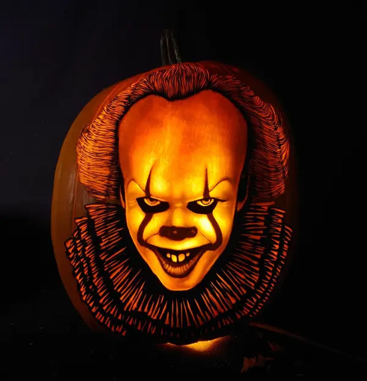 Pennywise pumpkin carving by Jamie Jones