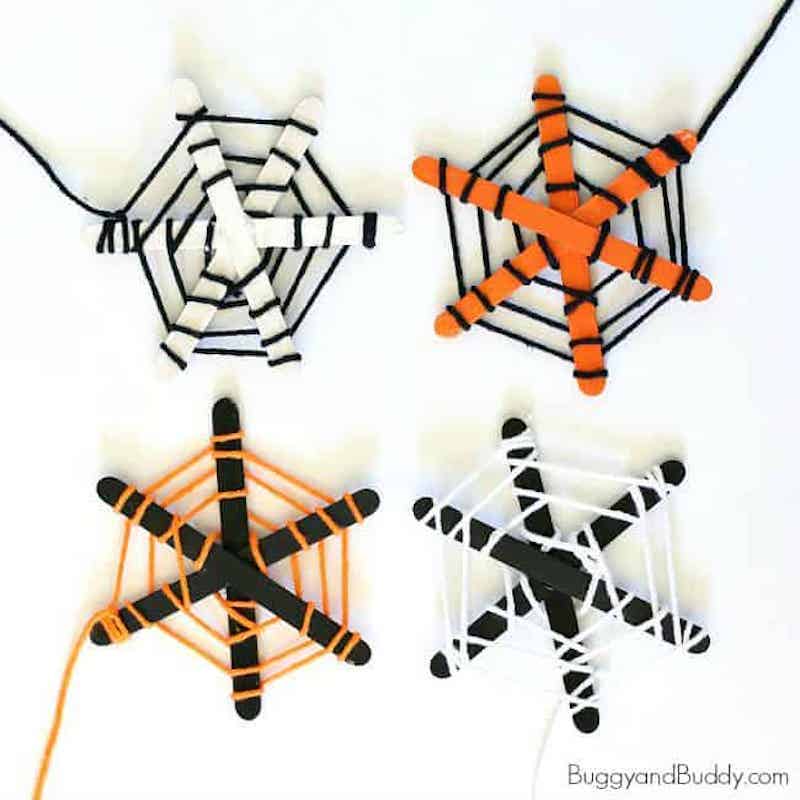 Popsicle Stick Spider Webs 