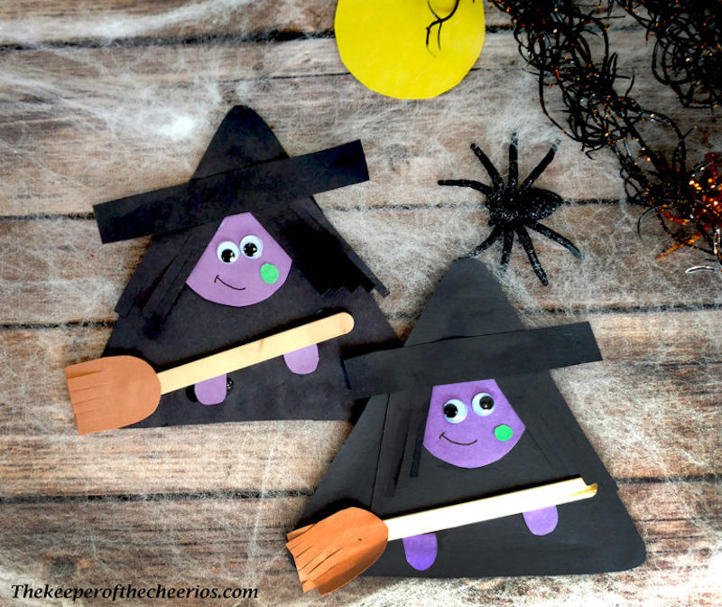 cute Witch Popsicle stick craft 