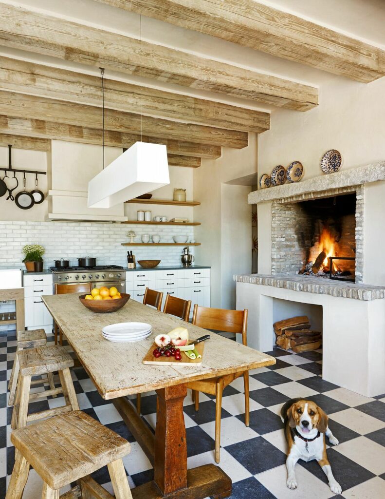 Rustic kitchen also adds a hint of Mediterranean magic to the home