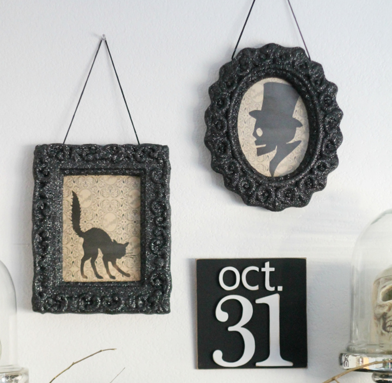 Spooky silhouette portraits in empty frames - Lolly Jane