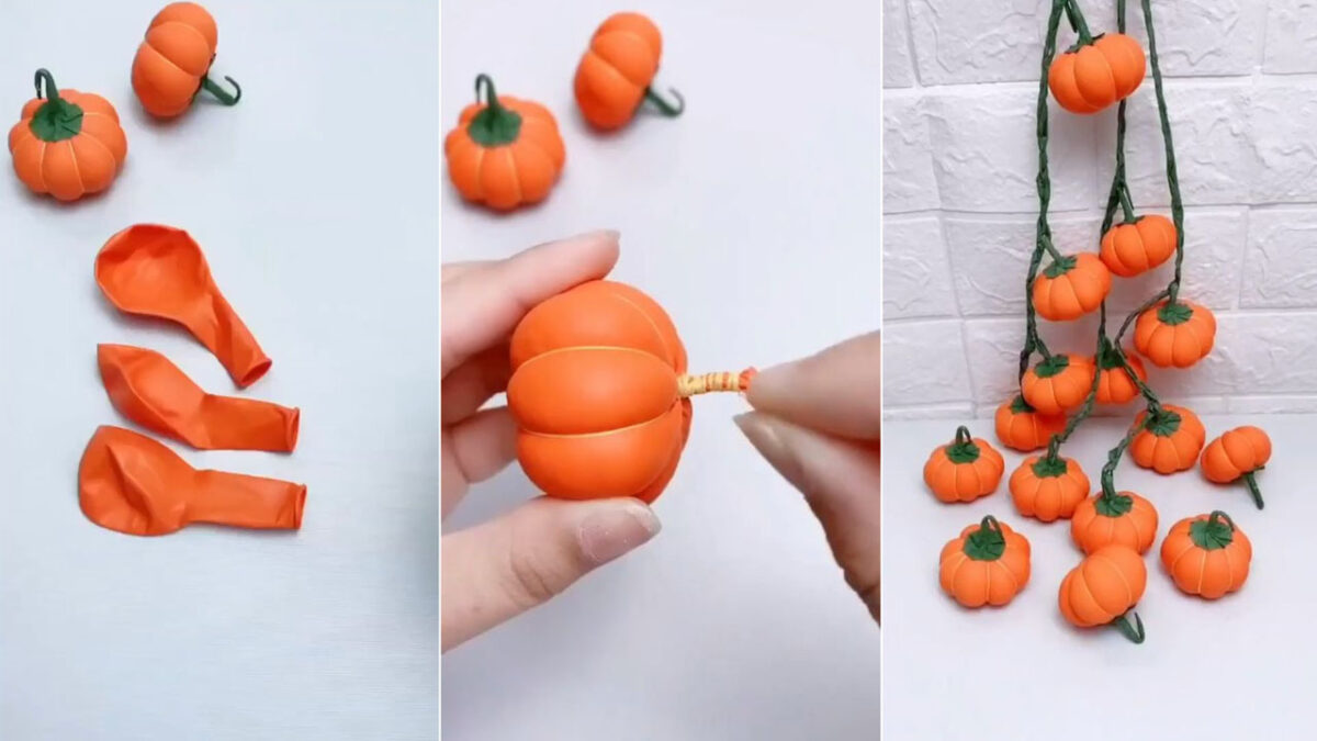 How to DIY Balloon Pumpkins for Halloween