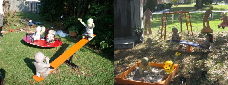 see saw dolls playground Halloween decoration