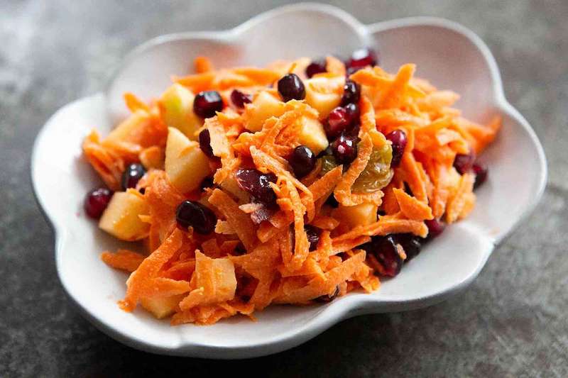 Jeweled Carrot Salad with Apple and Pomegranate