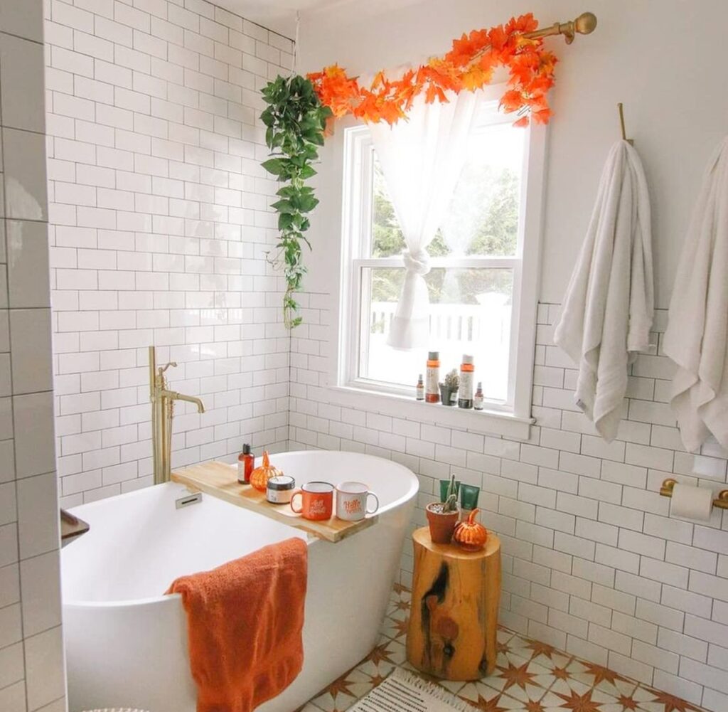  Window Garland for Bathroom Fall Decor