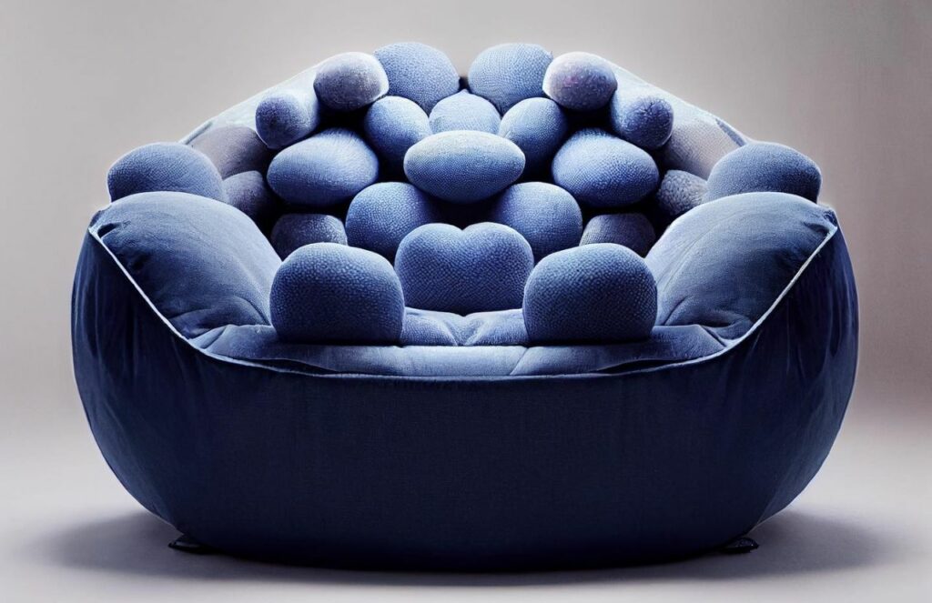 Blueberry chair by Frank Jacobus