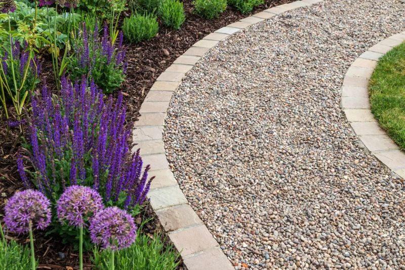 Budget-friendly gravel path in garden